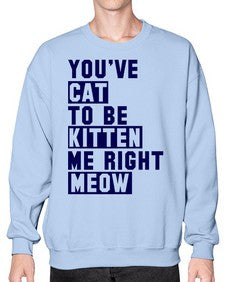 youve cat to be kitten me right now - cats- Sweatshirt - Crew