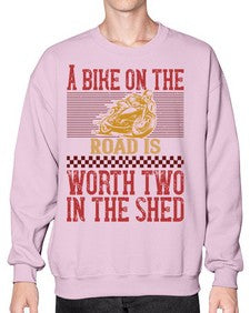 A bike on the worth two in the shet 1# - motorcycle- Sweatshirt - Crew