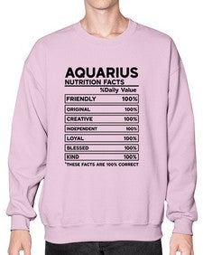 Aquarius Nutrition Facts 67# - aquarius- Sweatshirt - Crew