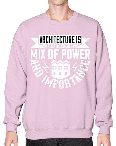 Architecture is a dangerous mix of power and importance Style 47# - architect- Sweatshirt - Crew