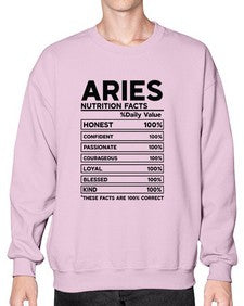 Aries Nutrition Facts 97# - aries- Sweatshirt - Crew