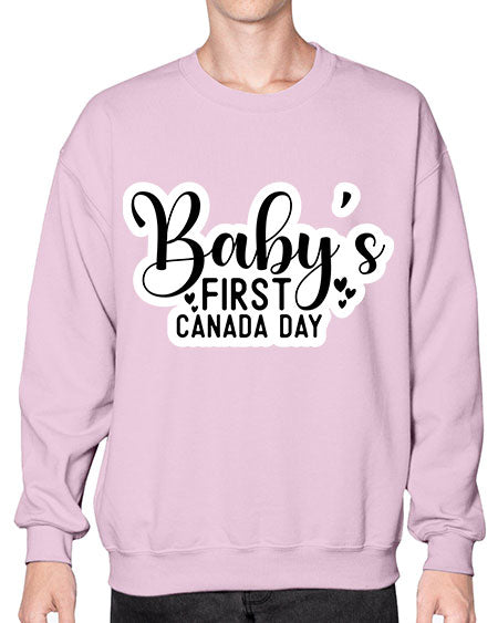 Baby s First Canada Day 275# - baby- Sweatshirt - Crew