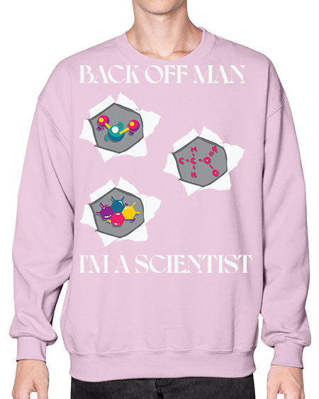 BackOffManImAScientistSkinite Scientist Skinite 289# - general science- Sweatshirt - Crew