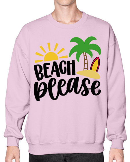 Beach Please Style 51# - summer- Sweatshirt - Crew