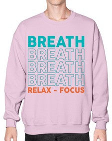 Breath Relax Focus 181# - yoga- Sweatshirt - Crew