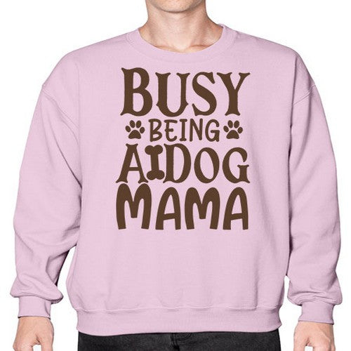 Busy Being A Dog Mama Style 124# - dogs- Sweatshirt - Crew