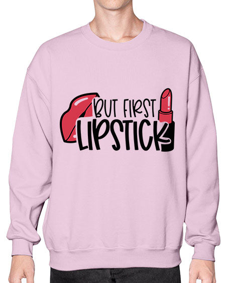 But First Lipstick Style 119# -makeup Sweatshirt - Crew