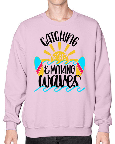 Catching Rays Making Waves Style 49# - summer- Sweatshirt - Crew