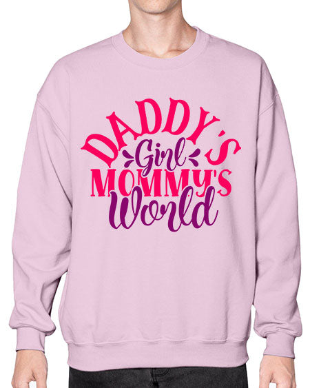 Daddys Girl Mommys World Style 68# - baby- Sweatshirt - Crew
