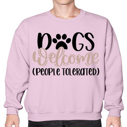 Dogs Welcome Style 21# - dogs- Sweatshirt - Crew