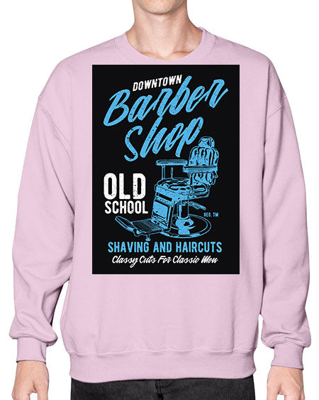 Downtown Barbershop CS729# - barber- Sweatshirt - Crew