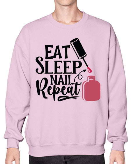 Eat Sleep Nail Repeat 737# - nail tech- Sweatshirt - Crew
