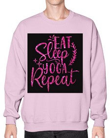 Eat Sleep Yoga Repeat  207# - yoga- Sweatshirt - Crew