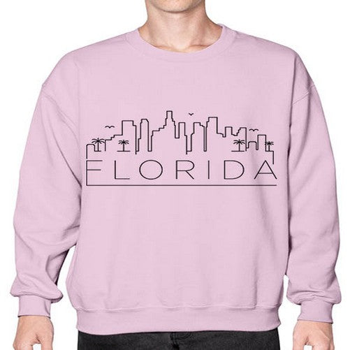 Florida Minimal Skyline 728# - cities- Sweatshirt - Crew
