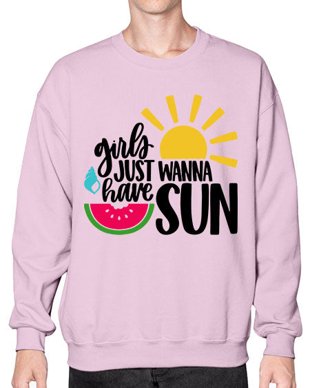 Girls Just Wanna Have Sun Style 44# - summer- Sweatshirt - Crew