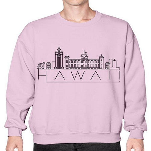 Hawaii Minimal Skyline 824# - cities- Sweatshirt - Crew
