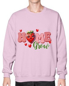 Home Grown Groovy Strawberry 1054# - strawberry- Sweatshirt - Crew