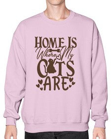 Home Is Where My Cats Are Style 15# - cats- Sweatshirt - Crew