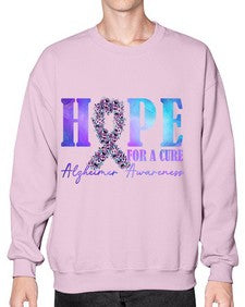 Hope For A Cure AlzheimerS Awareness 163# - alzheimers- Sweatshirt - Crew