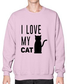 I Love My Cat Style 57# - cats- Sweatshirt - Crew