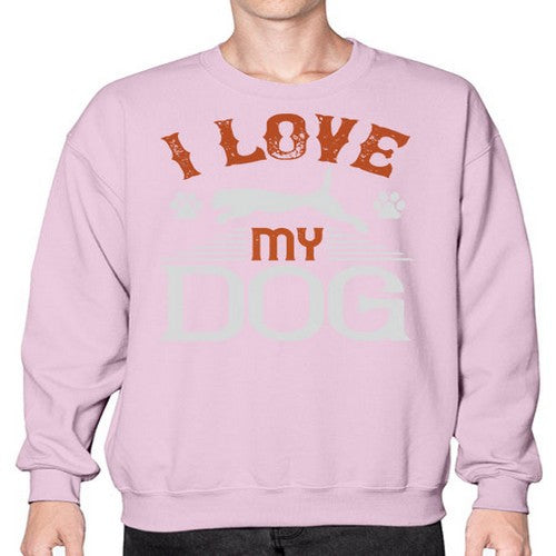 I Love My Dog Style 189# - dogs- Sweatshirt - Crew