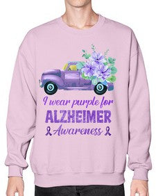 I Wear Purple For AlzheimerS Awareness 168# - alzheimers- Sweatshirt - Crew
