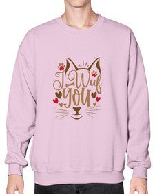 I Wuf You Style 16# - cats- Sweatshirt - Crew