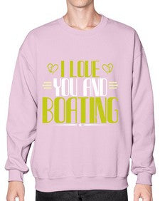 I love you and Boating 19# - boats- Sweatshirt - Crew