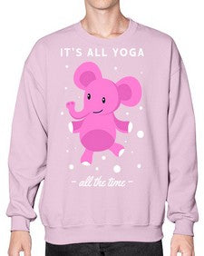 Its All Yoga All the Time 347# - yoga- Sweatshirt - Crew