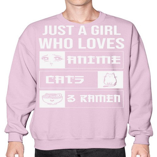 Just A Girl Who Loves 263# - anime- Sweatshirt - Crew