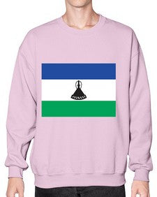 Lesotho 1129# - world flags- Sweatshirt - Crew