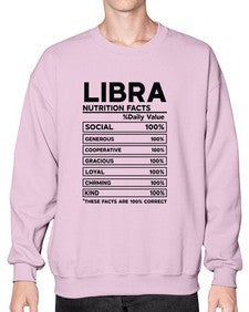 Libra Nutrition Facts 318# - libra- Sweatshirt - Crew