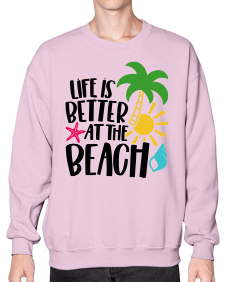 Life Is Better At The Beach Style 34# - summer- Sweatshirt - Crew