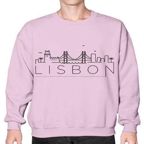 Lisbon Minimal Skyline 1144# - cities- Sweatshirt - Crew