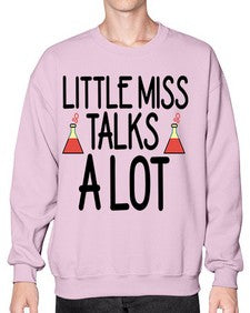 Little miss talks a lot 488# - general school- Sweatshirt - Crew