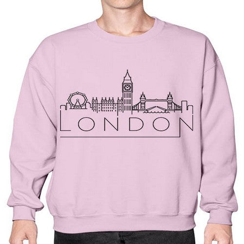 London Minimal Skyline 1155# - cities- Sweatshirt - Crew