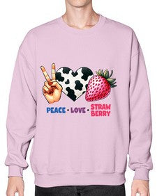 Love Strawberry Festival 1349# - strawberry- Sweatshirt - Crew
