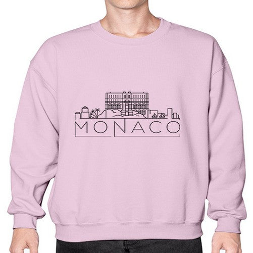 Monaco Minimal Skyline 1334# - cities- Sweatshirt - Crew
