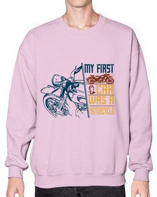 My first car was a motorcycle 47# - motorcycle- Sweatshirt - Crew