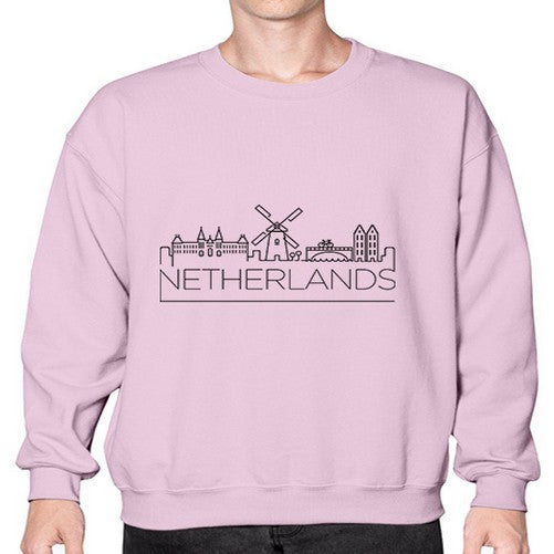 Netherlands Minimal Skyline 1432# - cities- Sweatshirt - Crew
