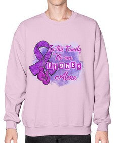 No One Figh Alone AlzheimerS Awareness 200# - alzheimers- Sweatshirt - Crew