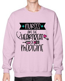 Nurses Are The Heartbeat Of Medicine Style Style 1231# - nurse- Sweatshirt - Crew