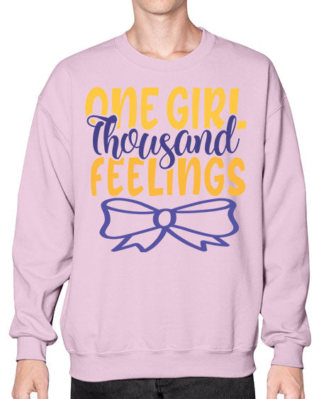 One Girl Thousand Feelings Style 175# - baby- Sweatshirt - Crew