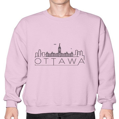Ottowa Minimal Skyline 1559# - cities- Sweatshirt - Crew