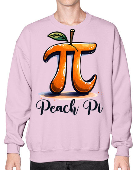 Peach Pi Math Teacher 32# - pi- Sweatshirt - Crew