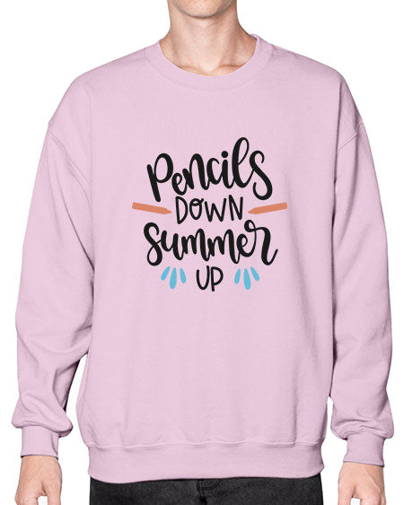 Pencils down summer up 87# - summer- Sweatshirt - Crew