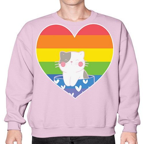 Pride Cat LGBT Kawaii Cats Anime 276# - anime- Sweatshirt - Crew