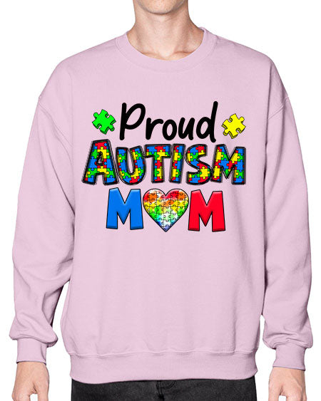 Proud Autism Mom - autism- Sweatshirt - Crew