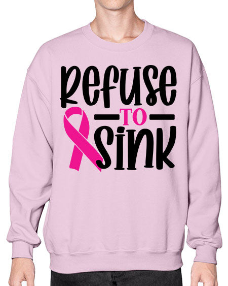 Refuse to Sink 9# - breast cancer- Sweatshirt - Crew