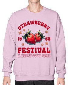 Retro Strawberry Festival 1504# - strawberry- Sweatshirt - Crew